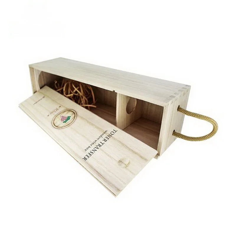 Деревянная коробка для вина из натуральной сосны paulownia, 6 бутылок