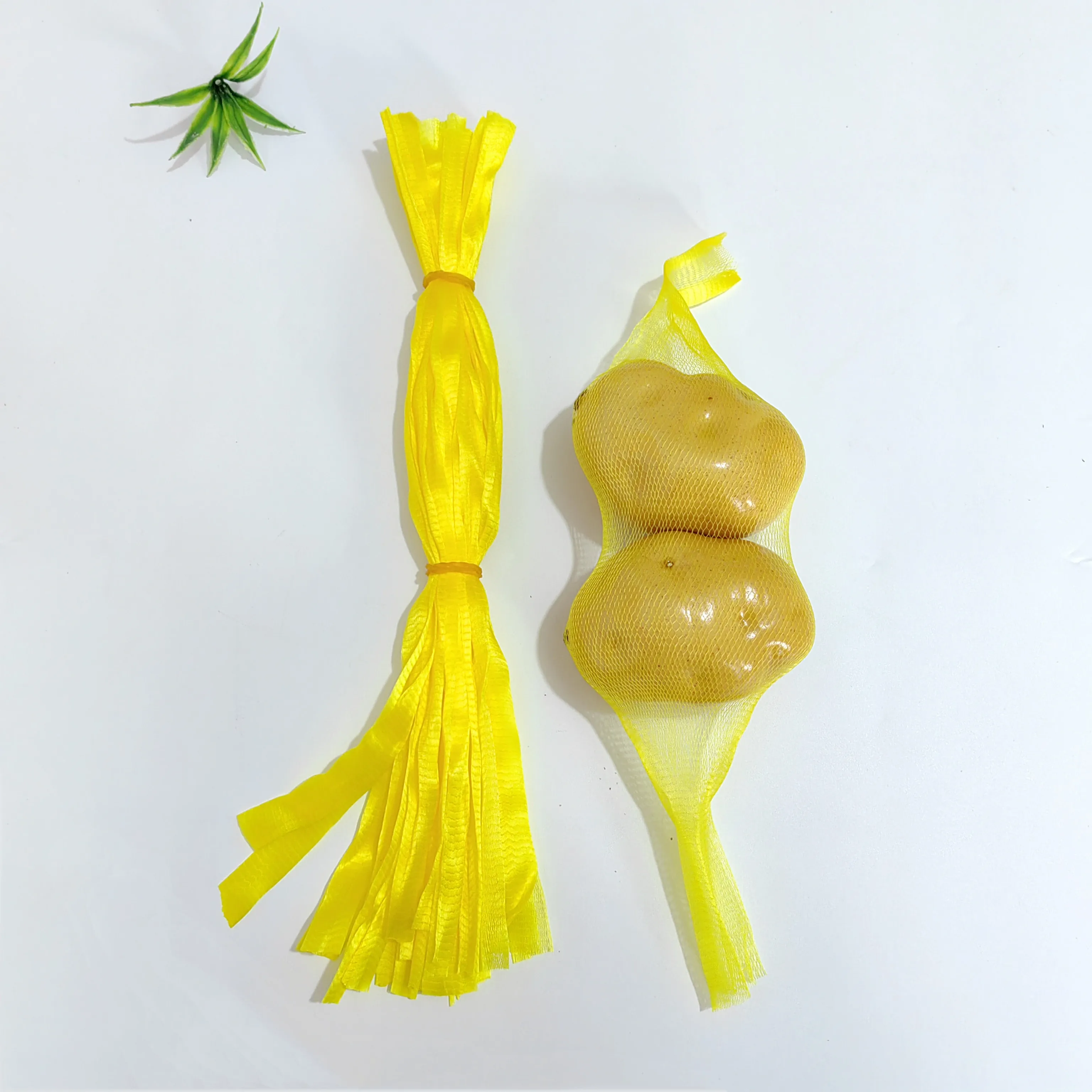 2022 Wholesale High Quality Packaging Net Plastic Netting Yellow Color Mesh Bag