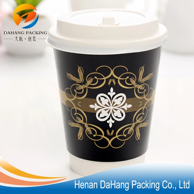 Disposable Tea Cups 8oz Hot Drink Coffee Disposable Ripple Paper Cup Grade Double Wall Coffee Paper Cup With Lids