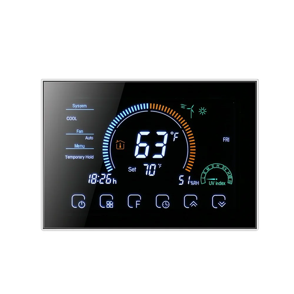 Hot sell hvac 24v heat pump thermostat wifi programmable thermostat for heat pump