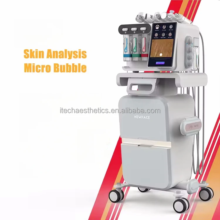 Hydra Dermatologist Apparatus High Pressure Oxygene Facial Hydra  Aqua Facial Machine 8 in 1Jet Oxygen Skin Analyzer