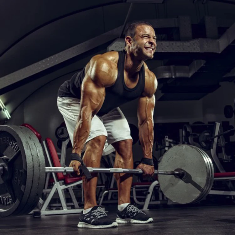 Custom Logo Black Cotton Weight Lifting Straps Gym Heavy Duty Weightlifting Wrist Straps