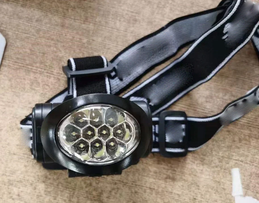 NPOT Rugged Oval Headlamp Portable Head Hiking Spelunking Lamp Flashlight Lightweight Durable Headlight for Outdoor Activity