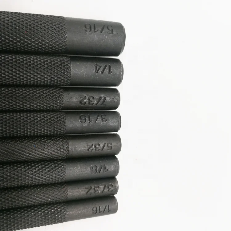 Wholesale and High Quality 8 Pieces Steel Drive Pin Punch Set with Rolling Bag Package