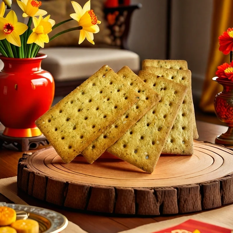 Wholesale Crispy OEM brand biscuit Cracker with Vegetable Snack Biscuits
