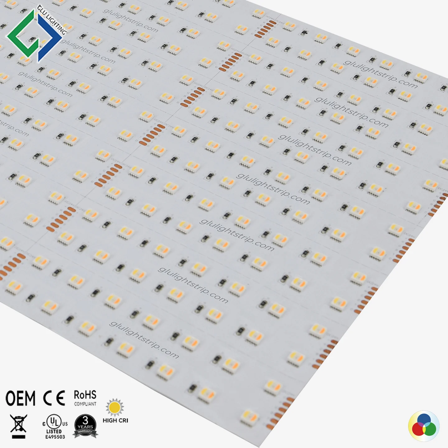 24V  high CRI Ra95 RGB CCT rgbww flex led panel light box film backlighting