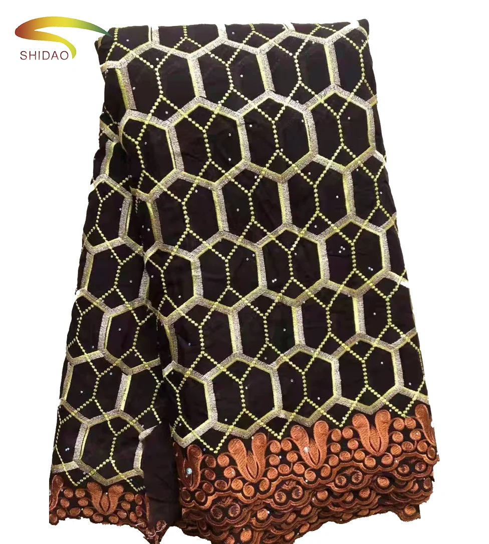 Wholesale 100% Cotton Swiss Voile Lace African Embroidery Lace Fabric For Dress