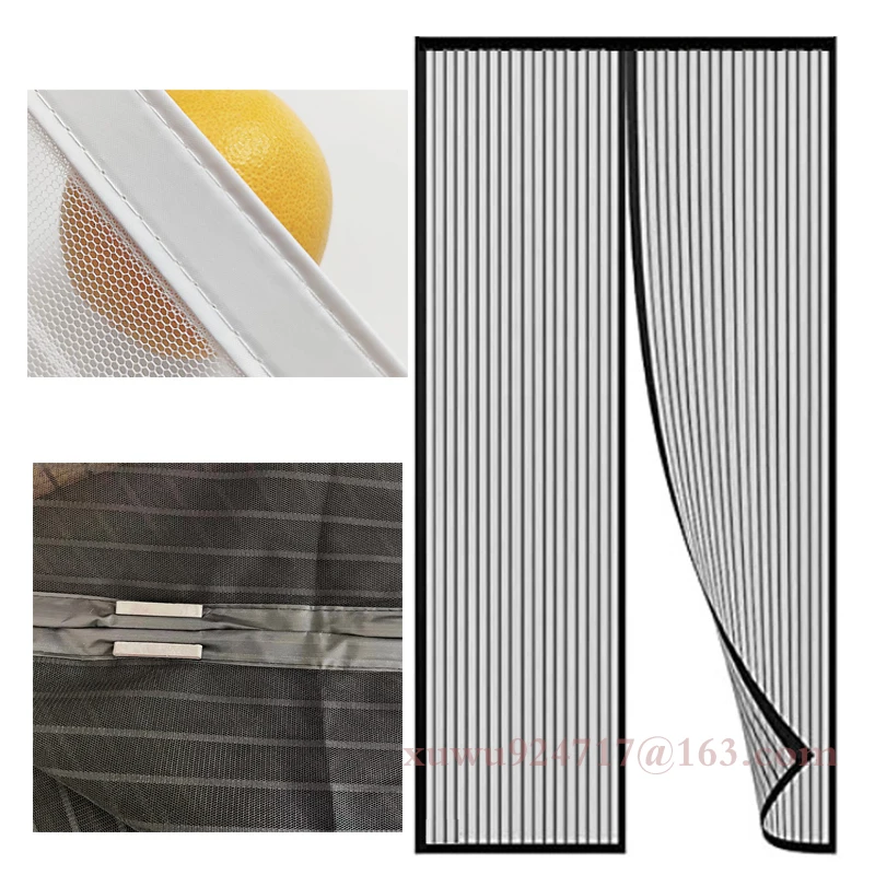 Magnet Door Curtain Hot Mesh Insect Net Door Screen Mosquito Protect Magnetic Net Strip Mosquito Screen Door Net Curtain