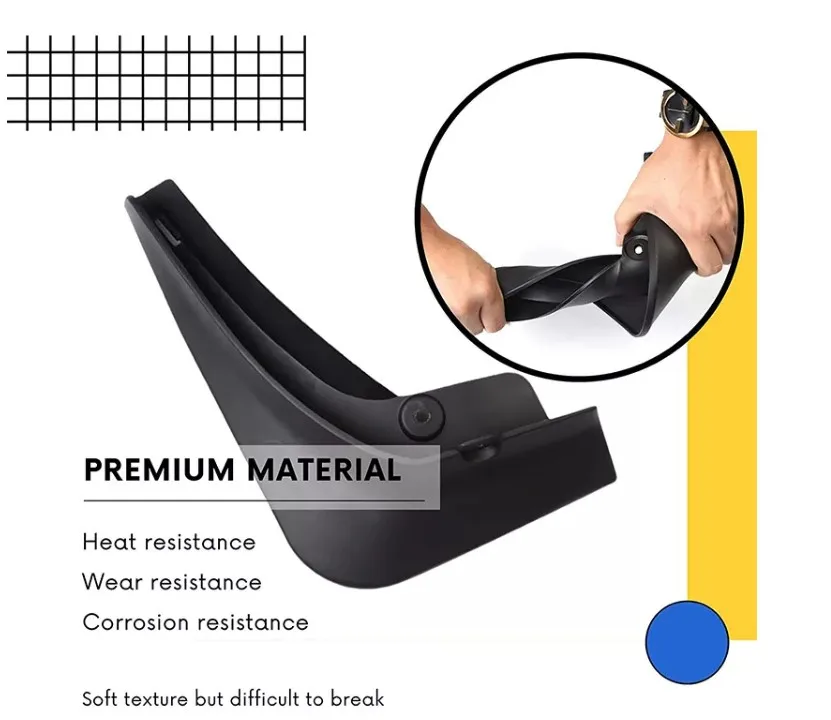 Factory Supply 4Pcs TPE Wheel Invisible Mud Flaps for Tesla Model 3/y Mudflaps Mudguard Splash Fender Guards Fit Car Accessories