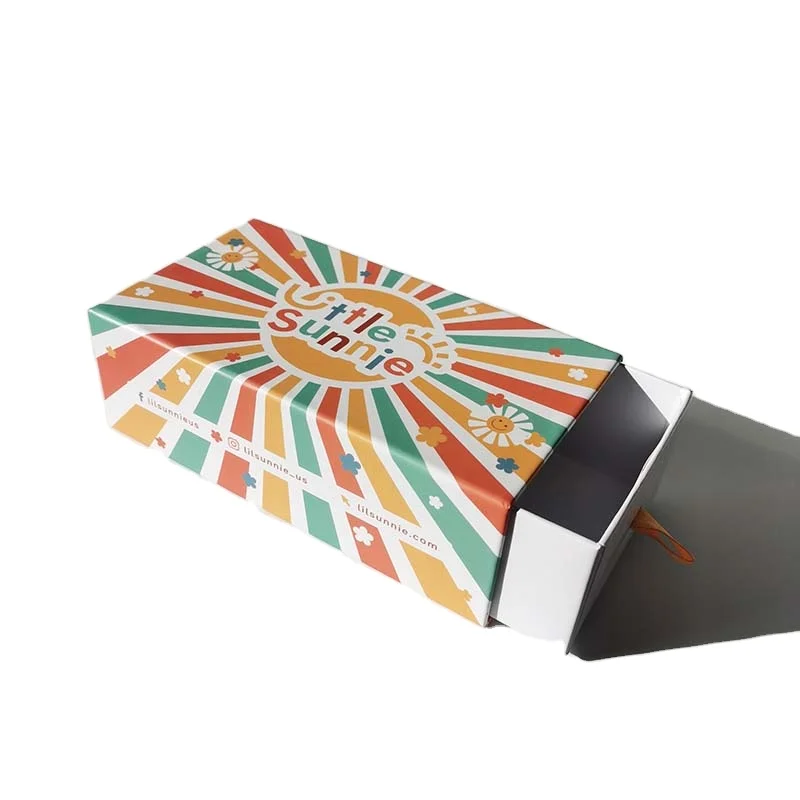 New arrival Unique features High-end high quality custom label box paper with drawer for cosmetic packaging