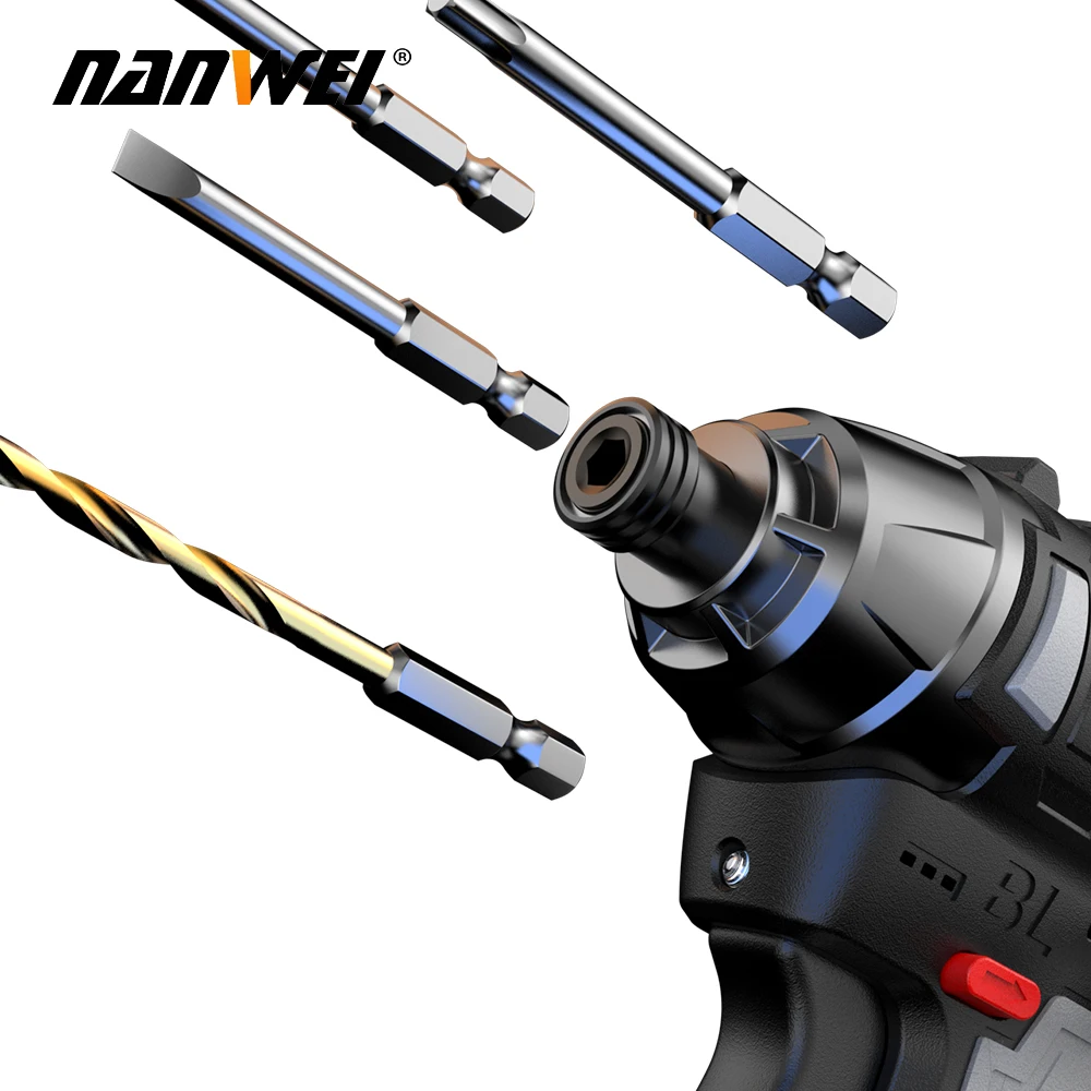 NANWEI hot-selling 2pcs 16.8v power tool combination impact drill and electric screwdriver set