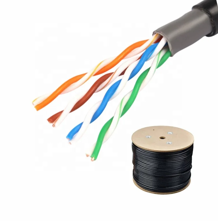 Waterproof Ethernet cable  double jacket  Utp Cat5e Outdoor Cable