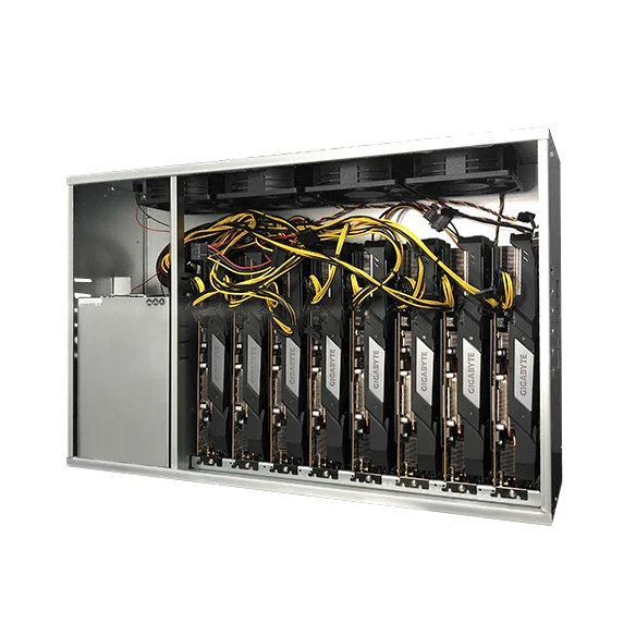 2021 AMD Radeon RX 3070 Xt 8GB Graphics card Miner 8 GPU Mining Rig with 480MHash ETH Mining machine