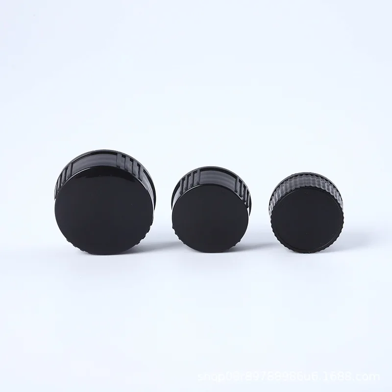 Factory Produced 18 20 22 24 Mm Poly Cone Phenolic Bakelite Plastic Cap For 60ml 120,ml Glass Boston Bottle With Plastic Insert