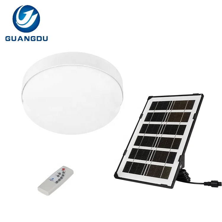 Remote Control Indoor Moisture-proof Lamp Abs Round Waterproof Outdoor Ip65 50w 100w Led Solar Ceiling Light