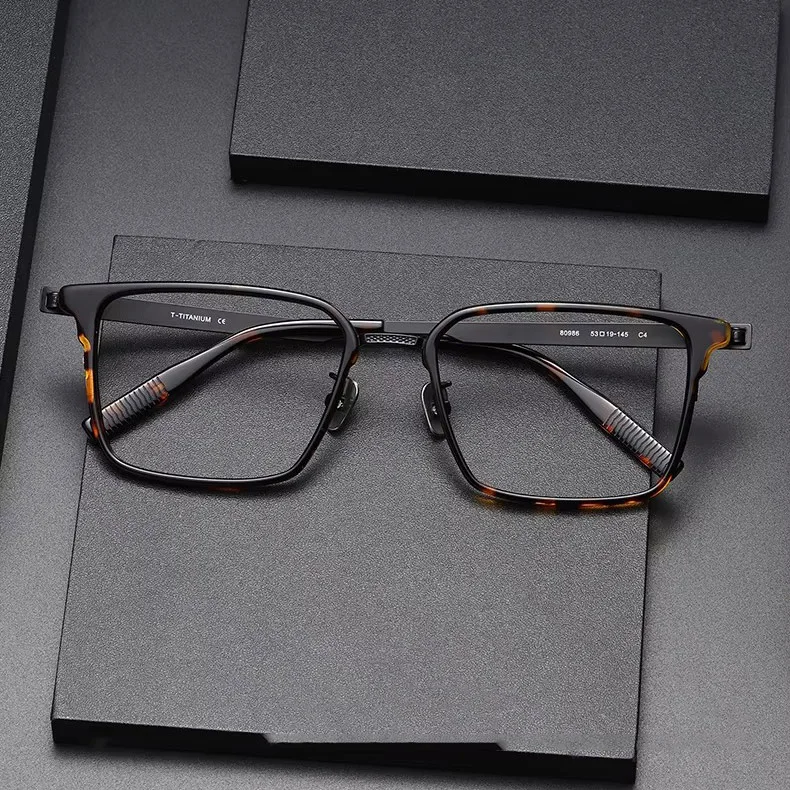 Osicare 80986 Luxury Brand Retro Vintage Acetate Optical Specs Glasses Frames Designer Eyeglass Titanium Optics Frames