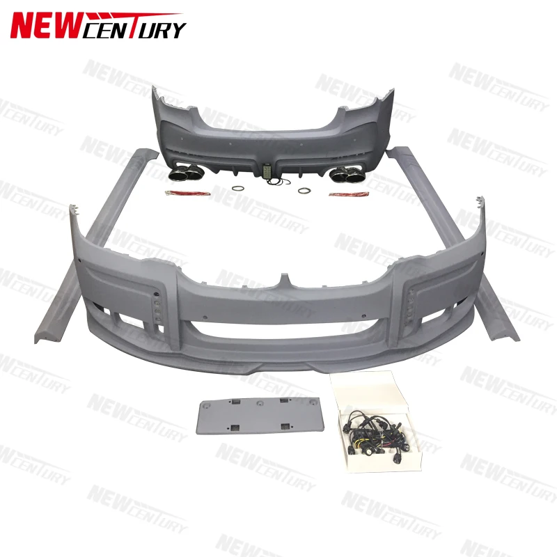 Suitable for 2017-2019 BMW 5 Series G30 38 front bumper rear bumper skirt FRP material Wald style
