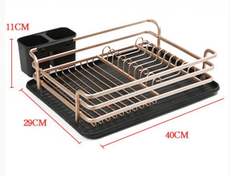 Dish Rack Drying Drainer Kitchen, Sink Counter Dishes Drainboard,Anti Rust Metal Dish Plate Drain Organizer Dryer Racks Holder