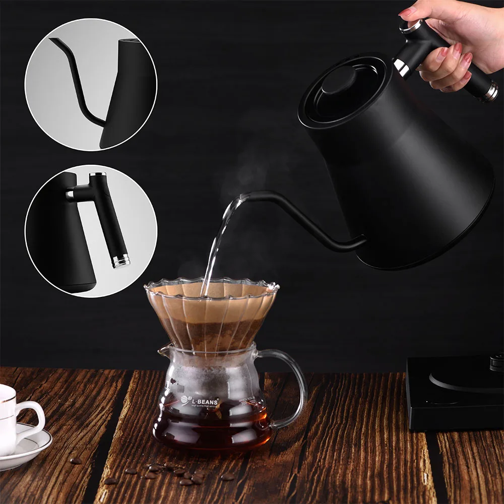 Jiangmen Manufacturer Custom Professional Modern Design Long Swan Neck Electric Kettle Jug Electronic Pot For Boiling Coffee