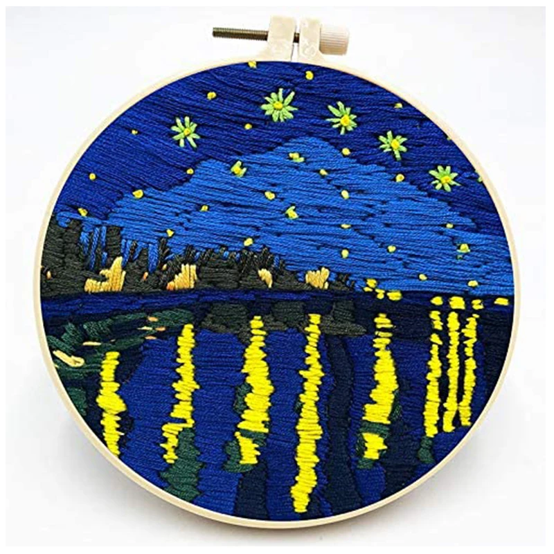 Wholesale Punch Needle Embroidery Kits For Adults&Beginner Series Of Scenery Punch Needle Starter Kit