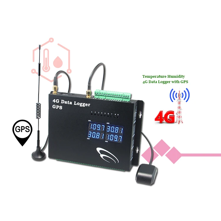 Pulse Counter GPRS temperature instruments data logger gps tracking device 4g gps tracker