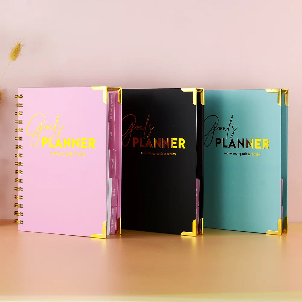 Ready to ship china manufacture high quality official stationery suppliers hardcover notebook daily monthly planner