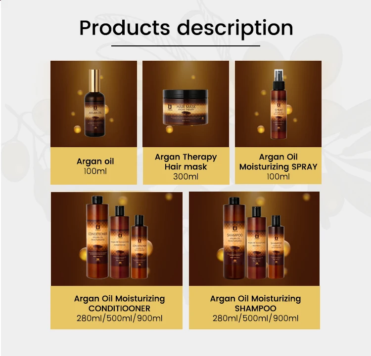 YOGI 280ml 100% Natural Friendly Argan Anti-Frizz Shampoo Moisturizing Hair Shampoo