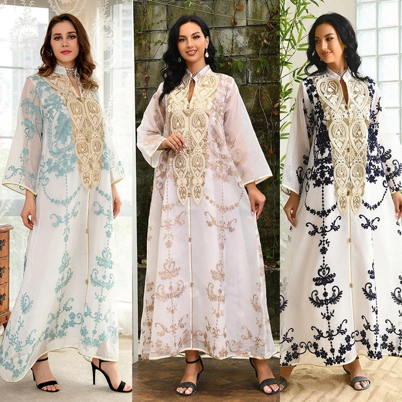 OEM Latest Designs Robe Dubai Muslim Dress For Women Casual Islamic Clothing Long Dresses For Women