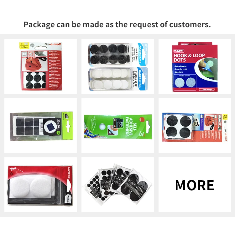 Strong Sticky Velcroes Sheet Self Adhesive Hook and Loop Strap/ Dots/ Coins t White Black Round Garment & processing Accessories