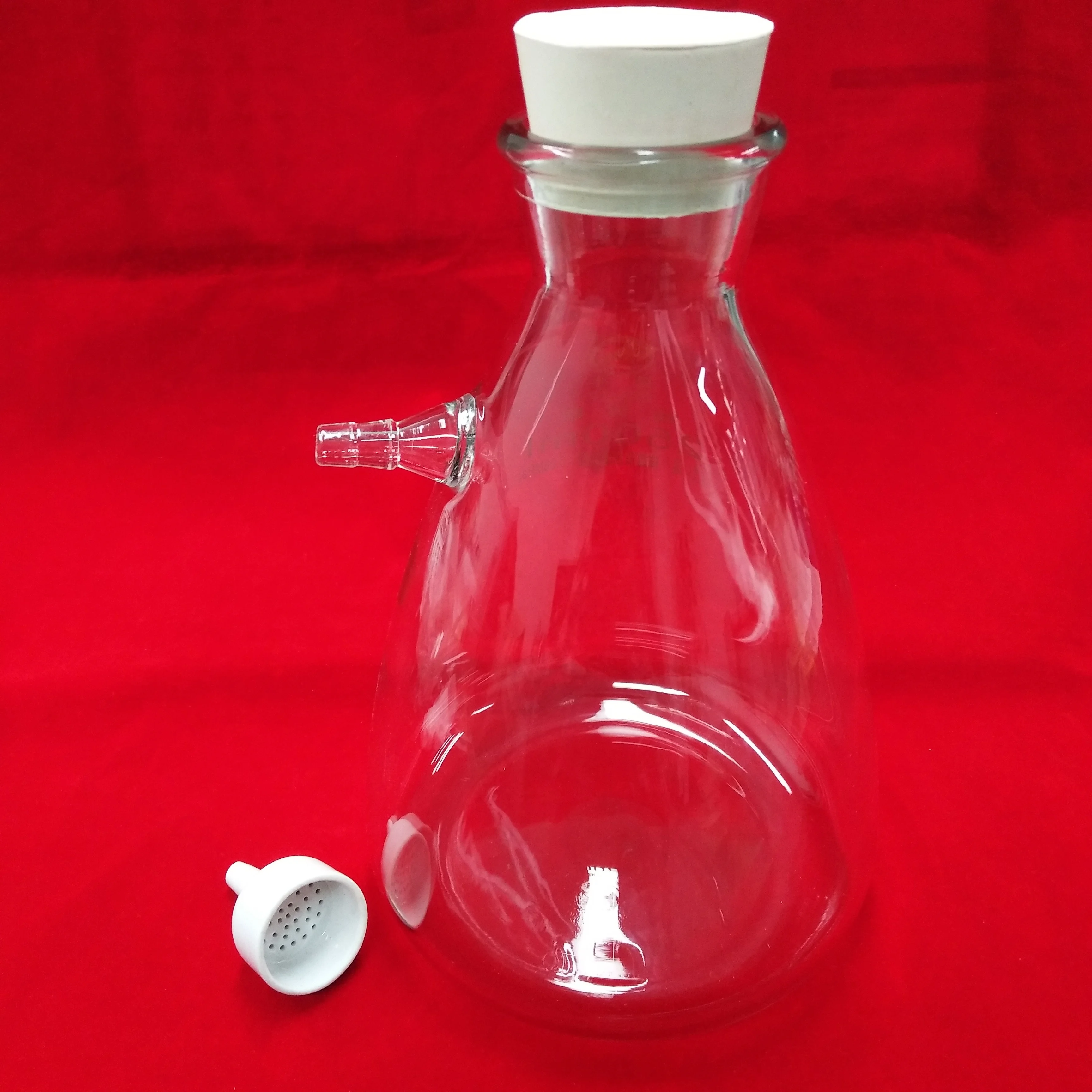 Лидер продаж, лабораторная колба с фильтром из боросиликатного стекла с заглушкой и воронкой Бюхнера