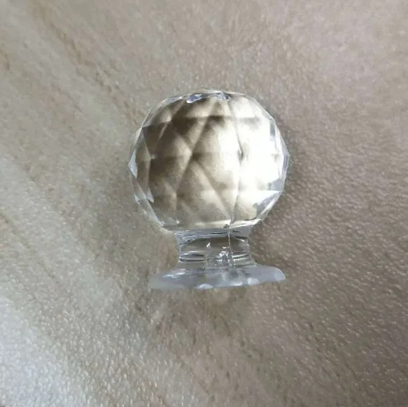 Crystal Diamond Shape Plexiglass handle Acrylic Pull Knobs for Drawer Cabinet Cupboard