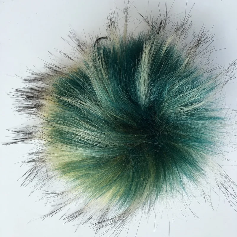 Eco-friendly Factory Wholesale Colorful High Similar Faux Fox Fluffy Fur Pom Poms Balls