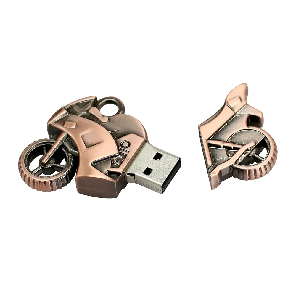 High Quality Metal USB Flash Drive for Motorcycles and Cars 1GB-128GB Memory Stick Pen 2.0 3.0 USB Disk in Card Style