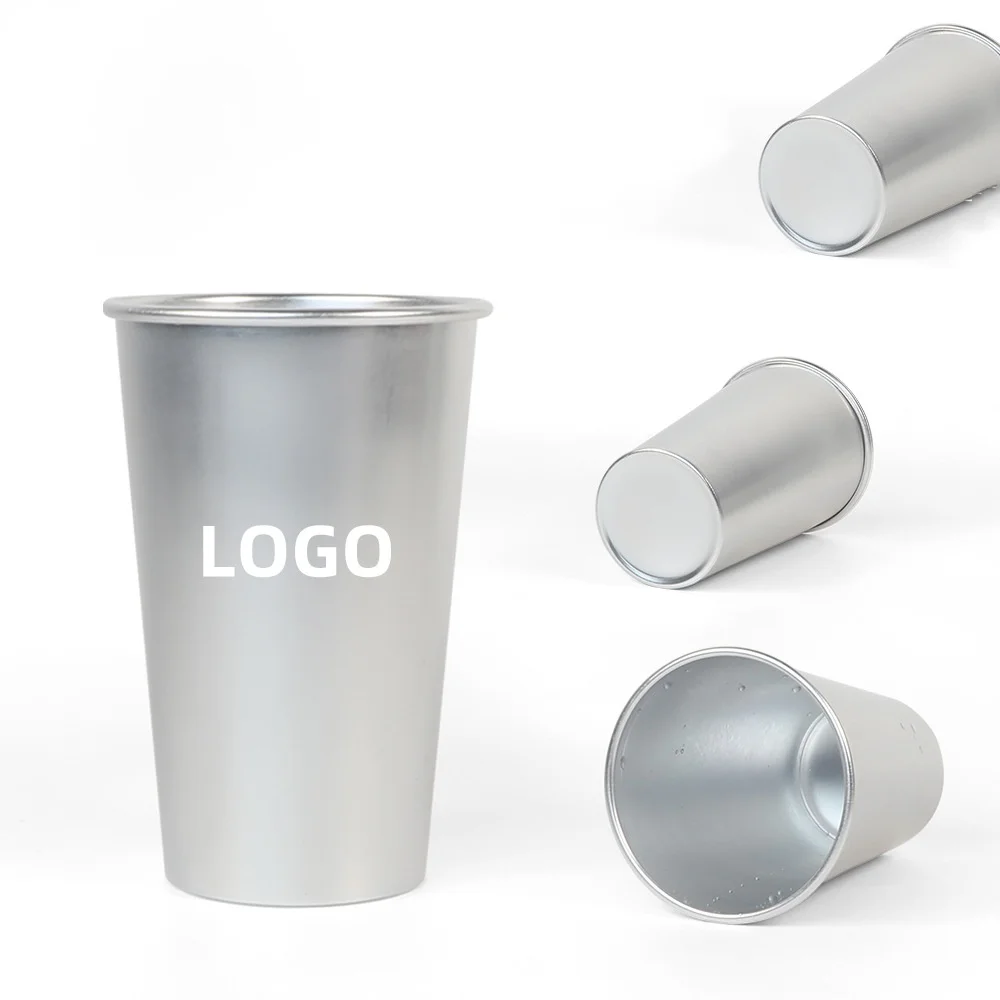 Customized logo Aluminum Cup Color Changing Beer Pint Cups Recyclable Party Tumblers 450ml 500ml