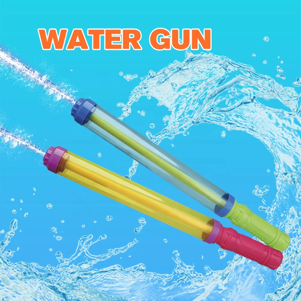 Large Transparent Water Cannon Gun Toy for Kids Air Pressure Water Blaster Popular Summer Outdoor Water Shooting Game