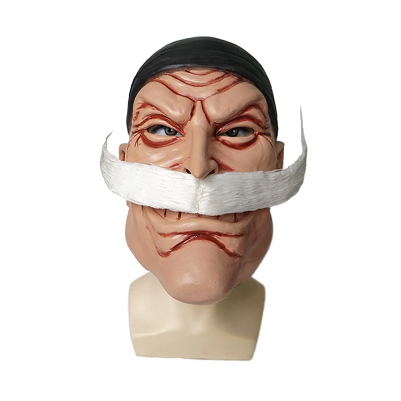 Japanese Anime Pirate Series White Beard Latex Reality Headgear Halloween masks face