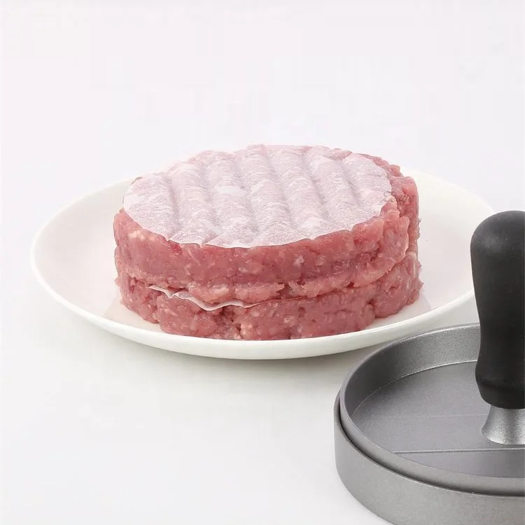 Handle non slip nonstick aluminum manual hand commercial round patty maker beef meat hamburger burger press