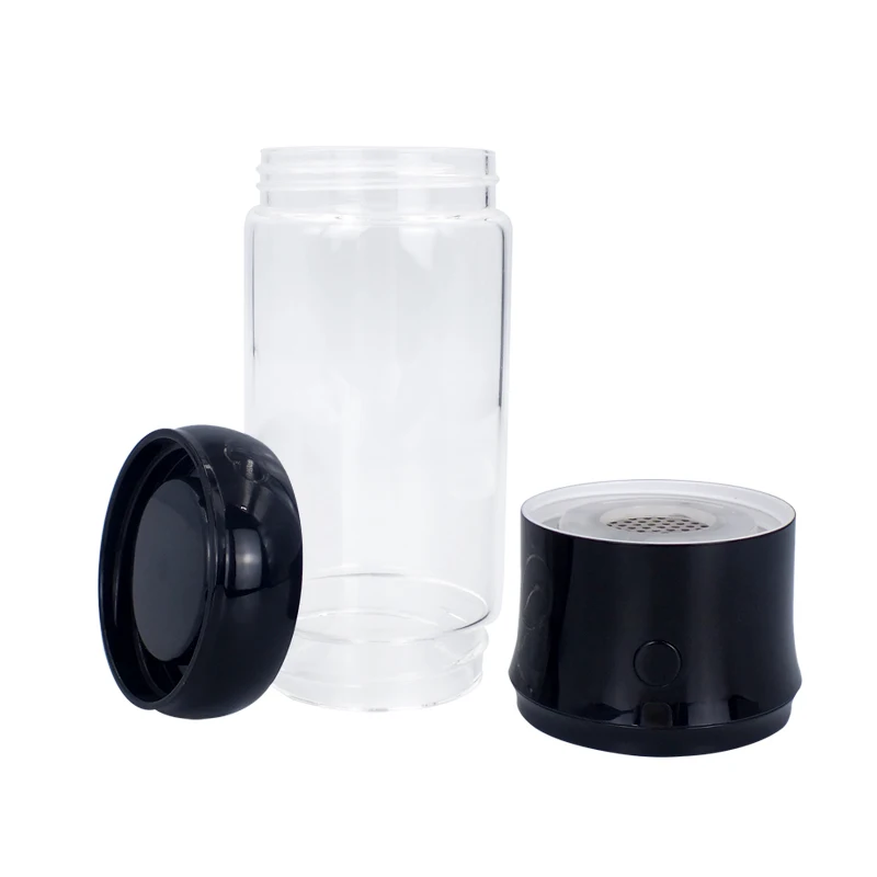Portable Hydrogen Rich Water Generator Cup Bottle Home/Hotel/Car Use Rechargeable Alkaline Glass USB/Battery Power Source Easy
