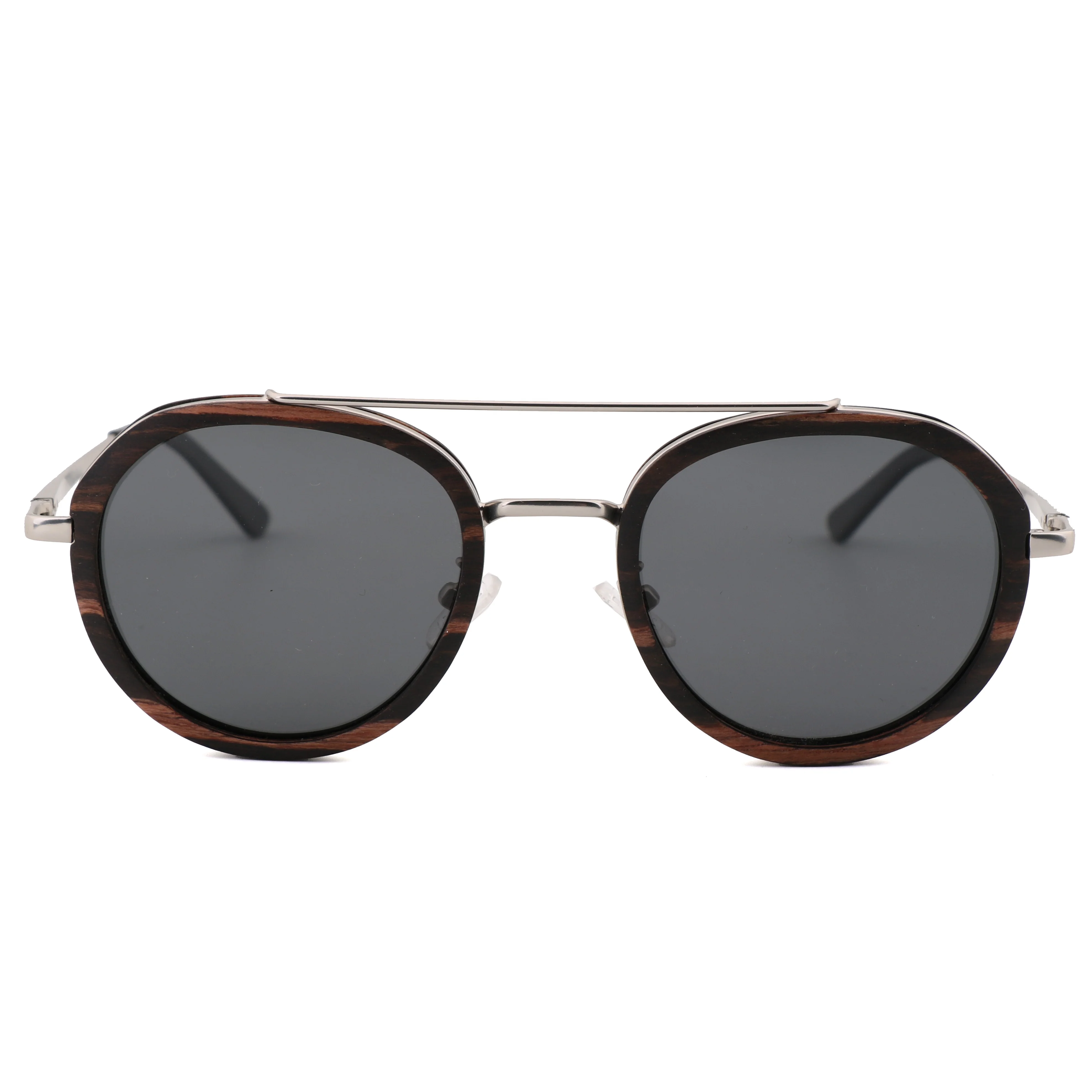 FWM364S Wooden polarized sunglasses uv400  metal sunglasses timber solar glasses