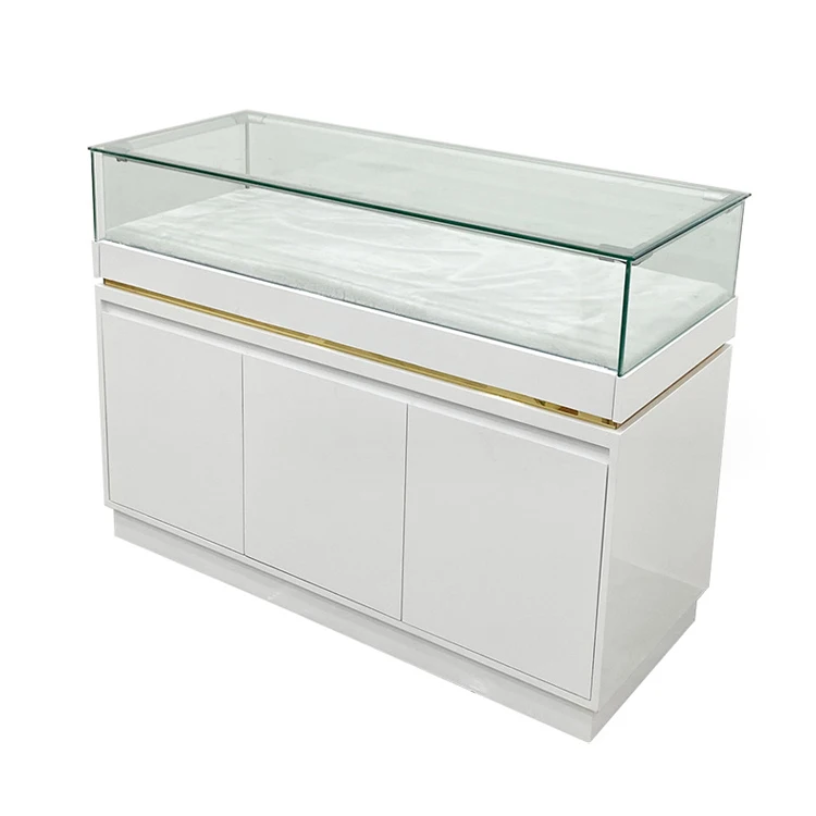 Custom retail tobacco shop display cabinet Lockable aluminum frame glass display cabinet