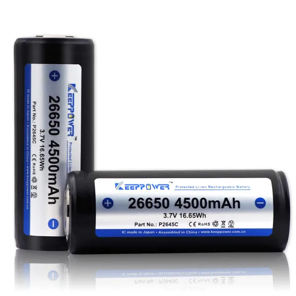 KeepPower 26650 4500 мАч защищенная литий-ионная аккумуляторная батарея P2645C