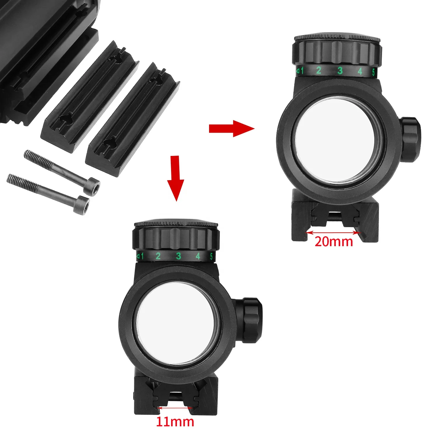 
Dandelion High quality hunting red dot sight riflescope 1X30RD for 11mm/22mm mount 
