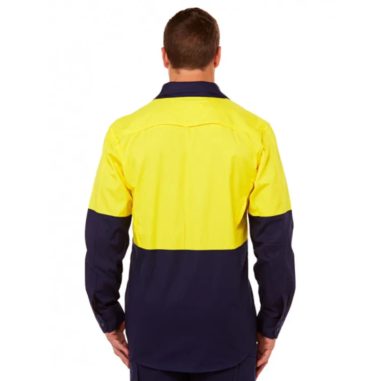 Quality workwear Australia country work cotton half button shirts long sleeve shirts with pockets