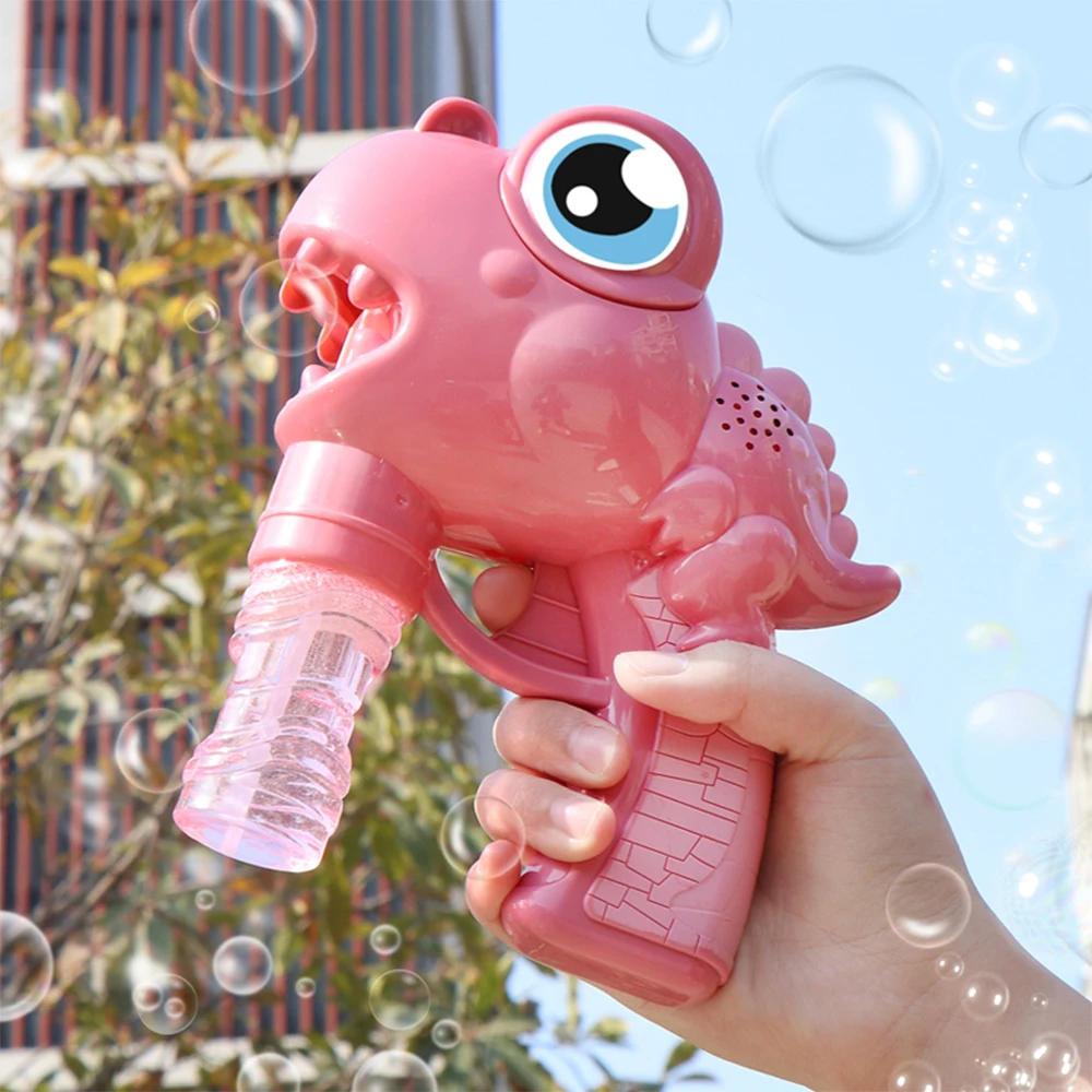 Summer Outdoor Light Up Animal Shape Soap Bubble Gun for Kids