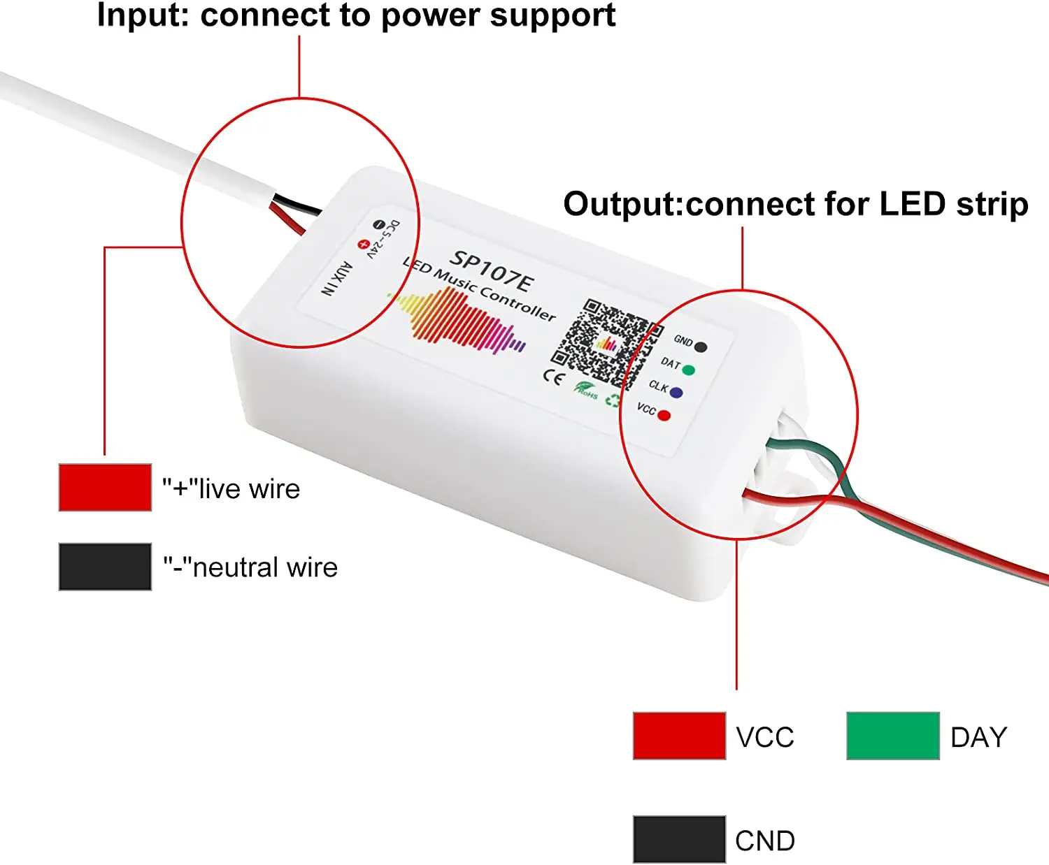 Esann SP107E Программируемый RGB синий зуб приложение Музыка Led пиксель света полоса контроллер для WS2812 WS2801 сон цвета светодиодной