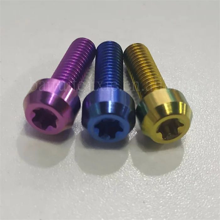 Titanium alloy motorcycle high strength multi color hexagon socket head screw