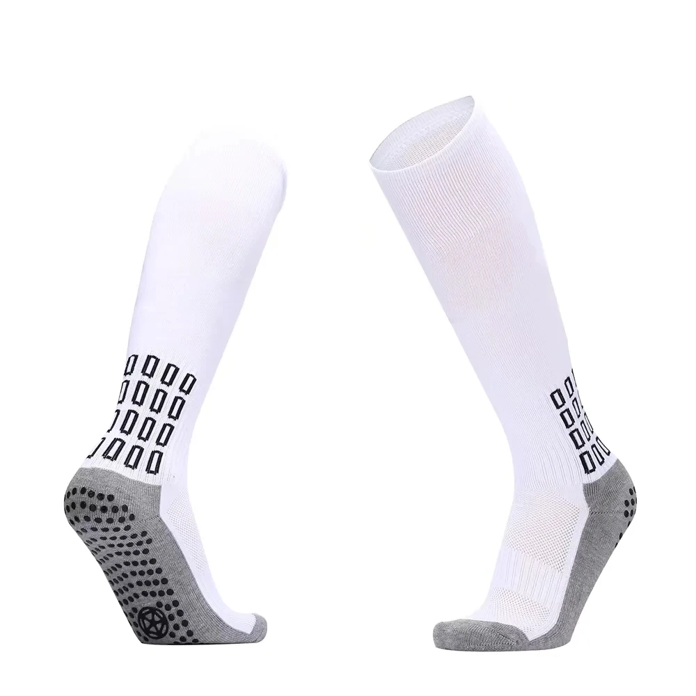 plain wholesale sports men soccer socks football long anti slip adults knee high kids size non slip football socks