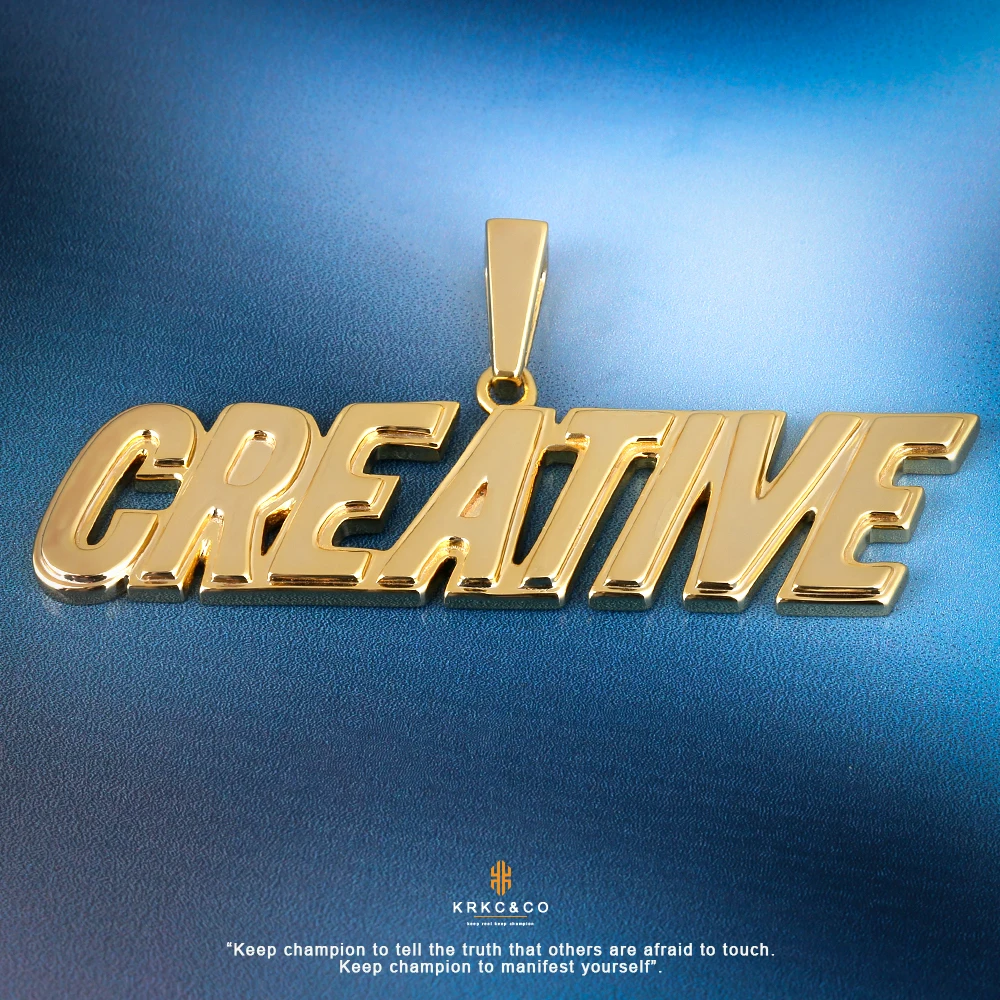 KRKC 18K Gold Microphone Pattern Pendant VVS Moissanite Customized HighQuality Luxury Hip Hop Iced Out Rapper Personal Pendant