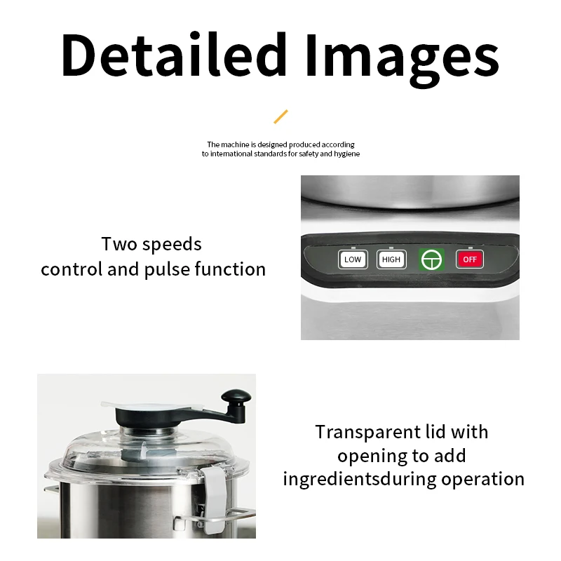 ASAKI manufacturer hot sale electric commercial multi-function Meat Vegetable food Chopper Machine with bowl cutter mixer