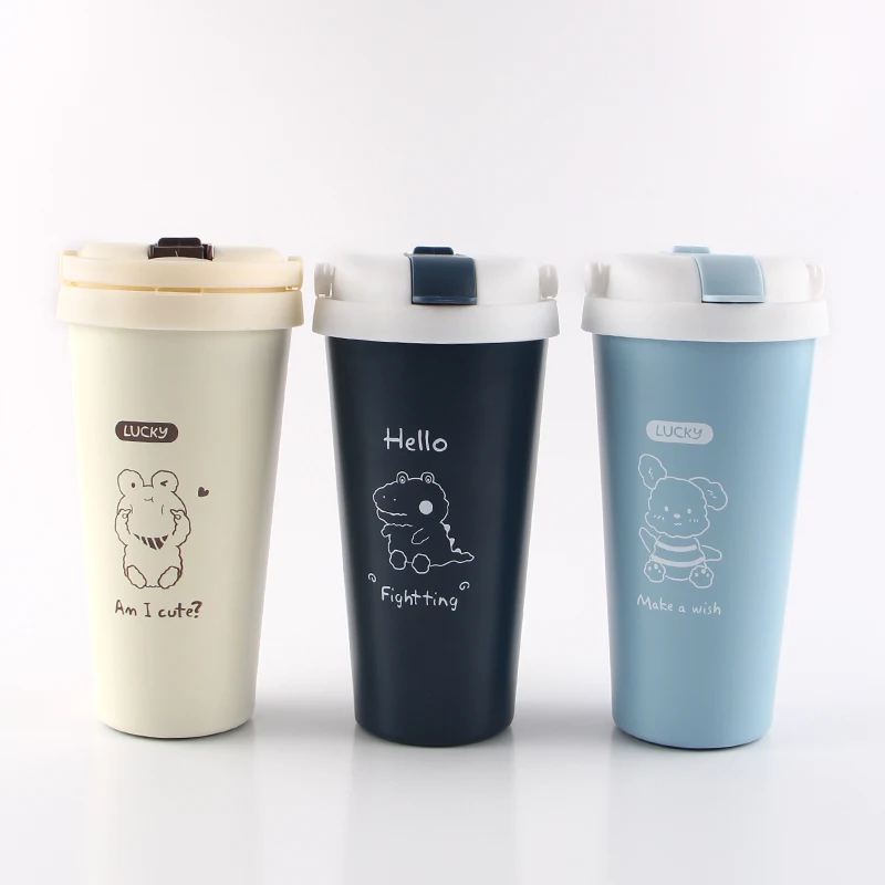 Hot Sale 500ml Water Bottles Stainless Steel Portable Insulated Vacuum Flasks Cups With Lids And Straws